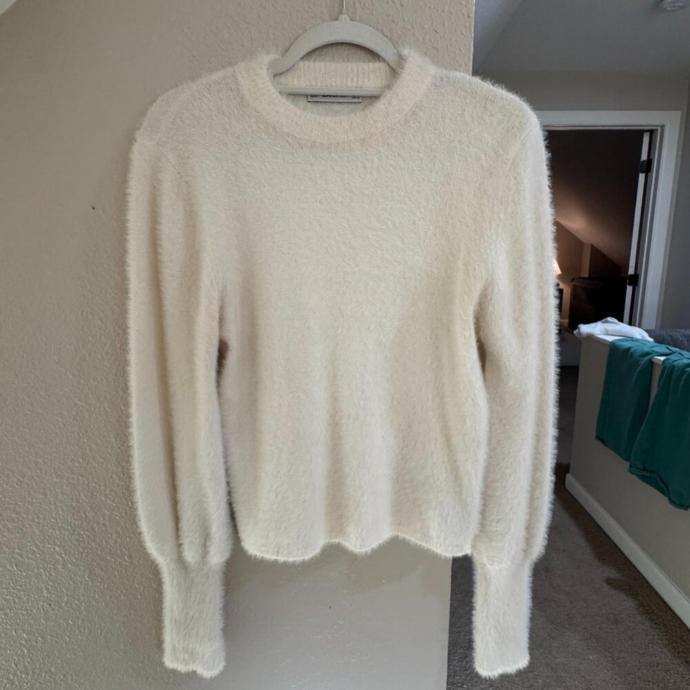 Fuzzy Zara Sweater, White